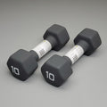 CAP (2 PACK) Neoprene Coated Dumbbells 10 lbs Each Grey SDN5