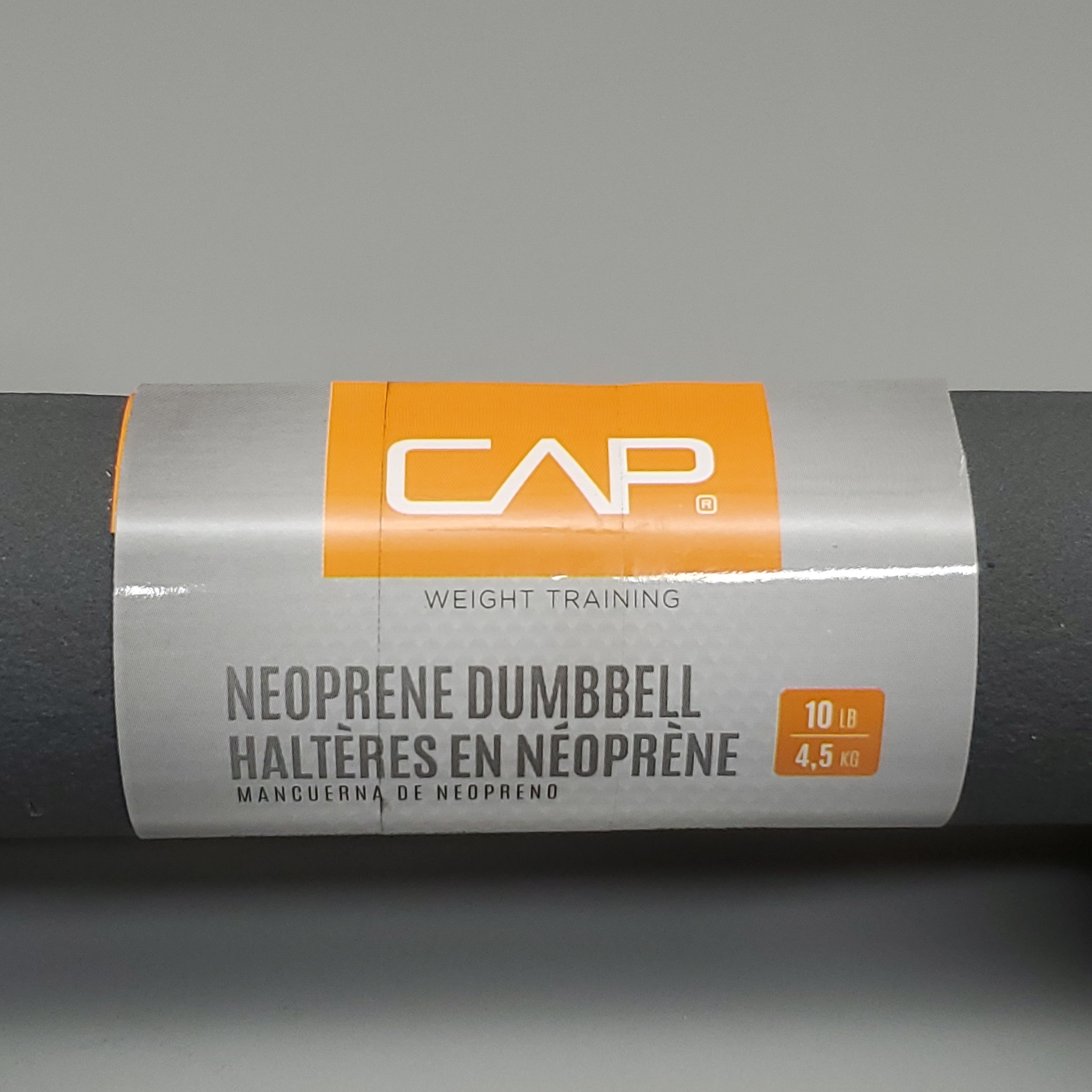 CAP (2 PACK) Neoprene Coated Dumbbells 10 lbs Each Grey SDN5
