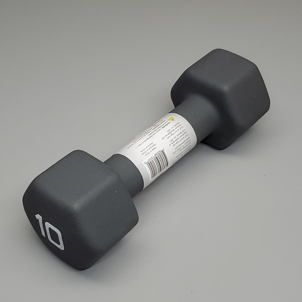 CAP (2 PACK) Neoprene Coated Dumbbells 10 lbs Each Grey SDN5