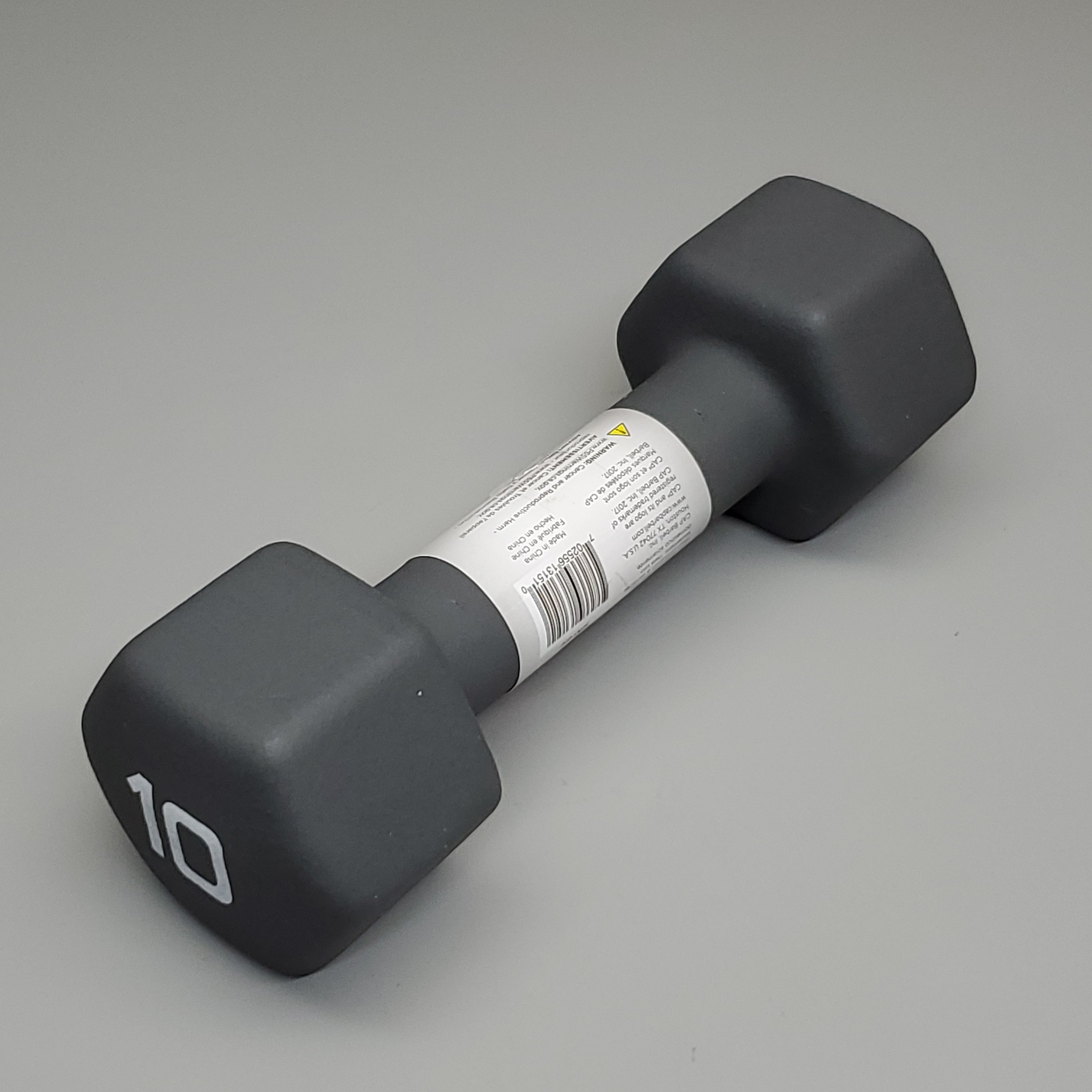 CAP (2 PACK) Neoprene Coated Dumbbells 10 lbs Each Grey SDN5