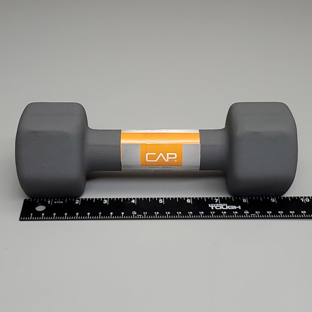 CAP (2 PACK) Neoprene Coated Dumbbells 10 lbs Each Grey SDN5