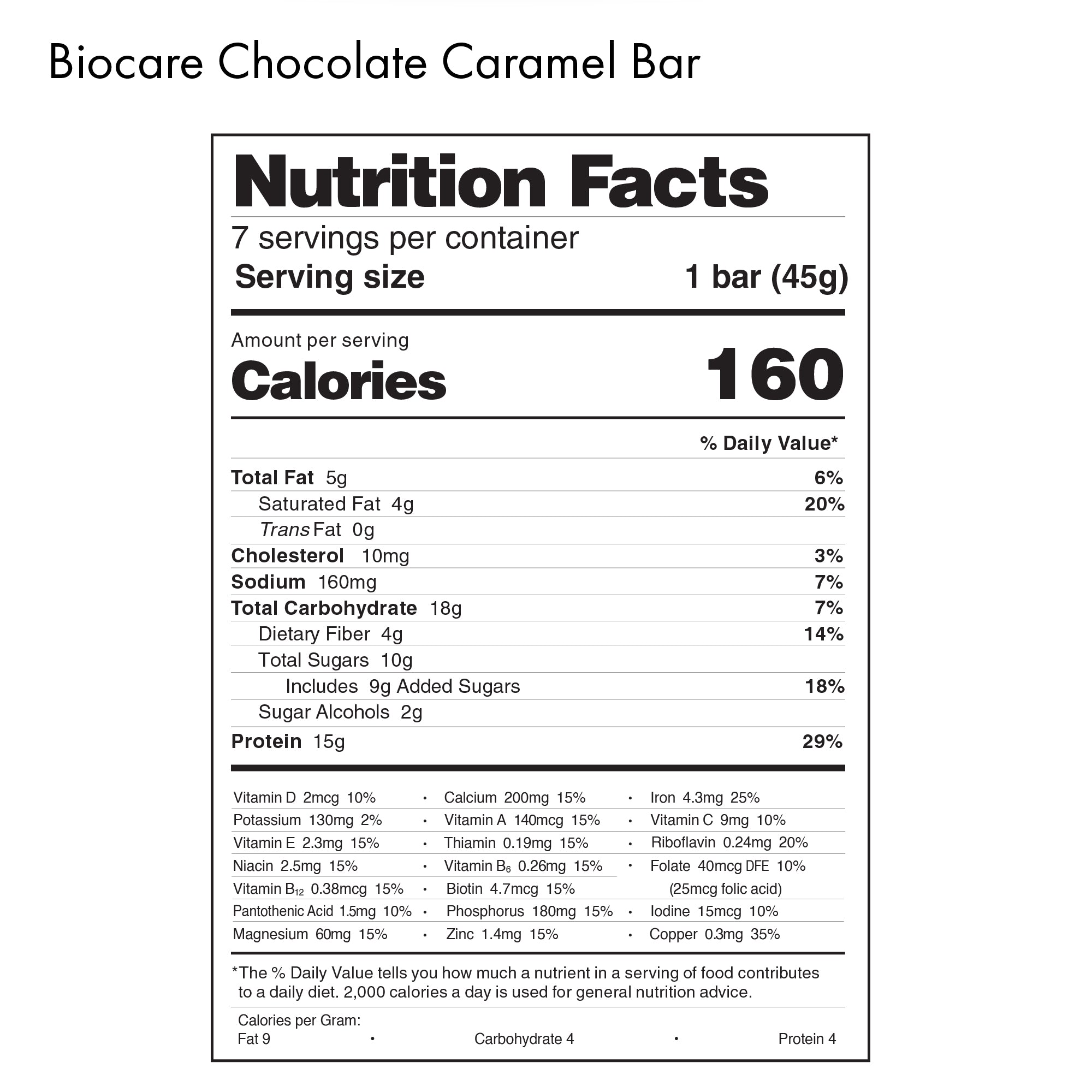 Chocolate Caramel Protein Bar