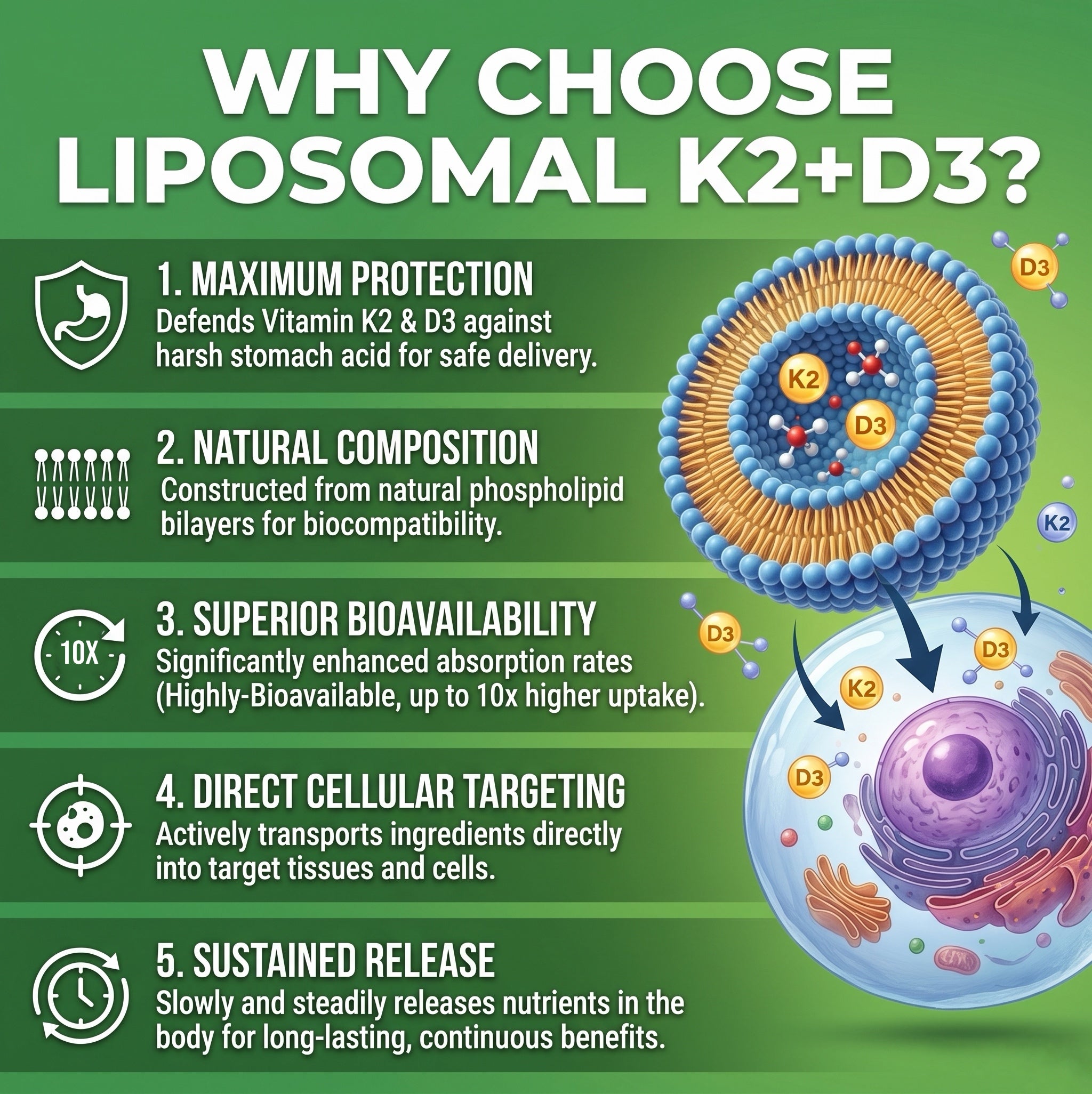 High-Absorption Vitamin D3 + K2
