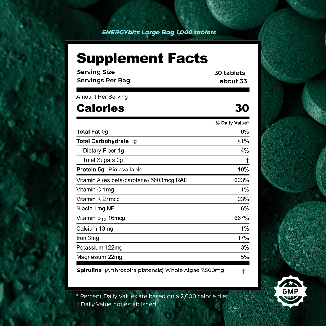 Spirulina Tablets – Large Bag