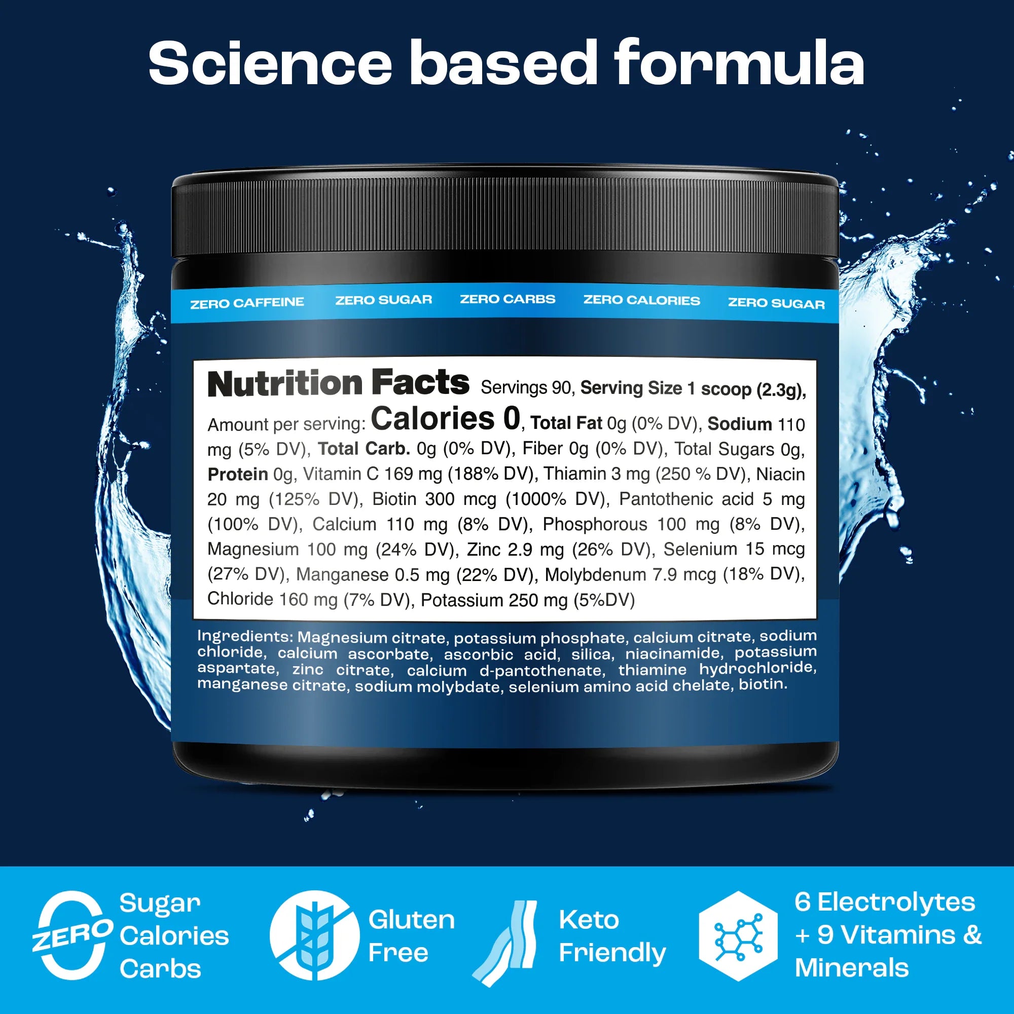 Sugar-Free Electrolyte Recovery Powder
