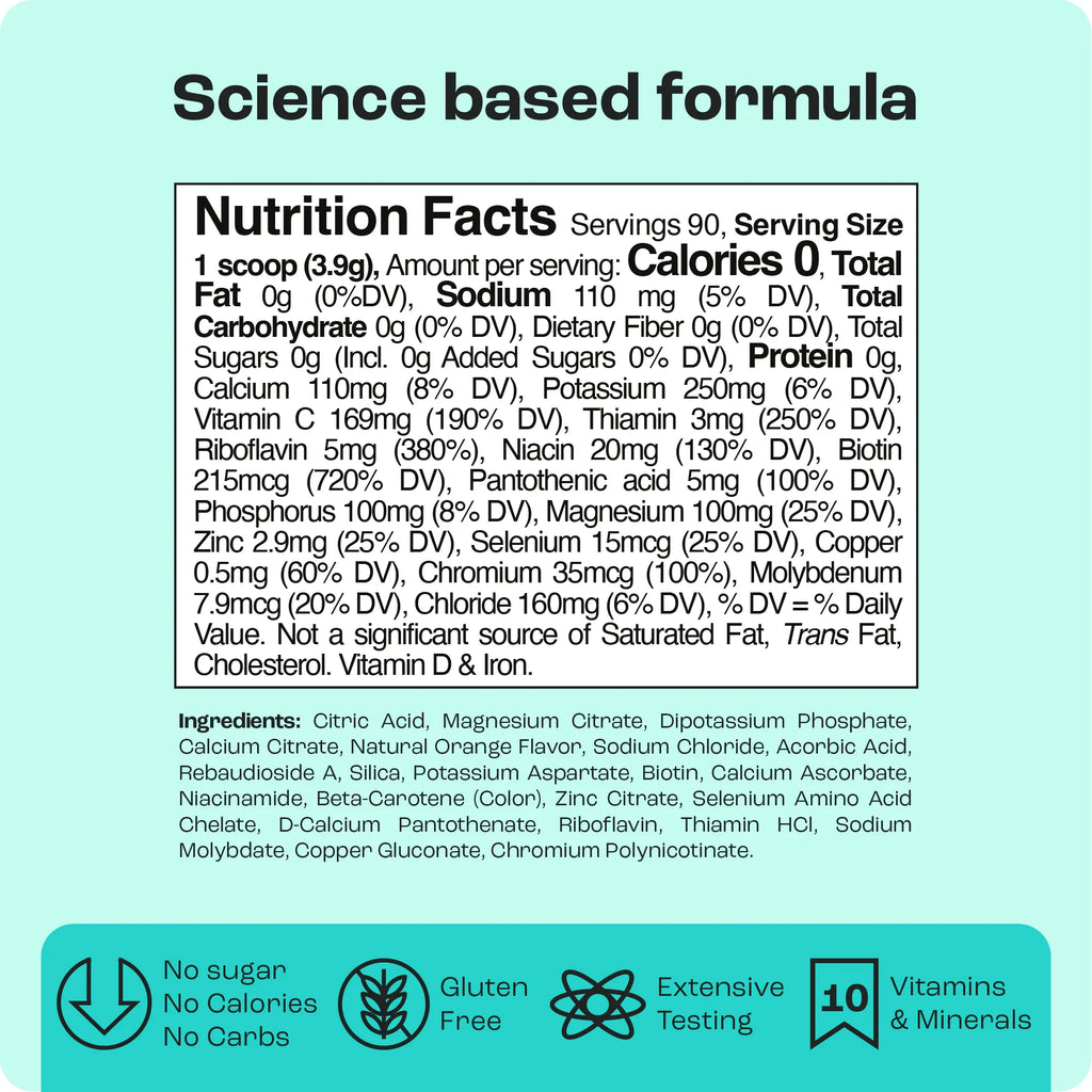 Sugar-Free Electrolyte Recovery Powder
