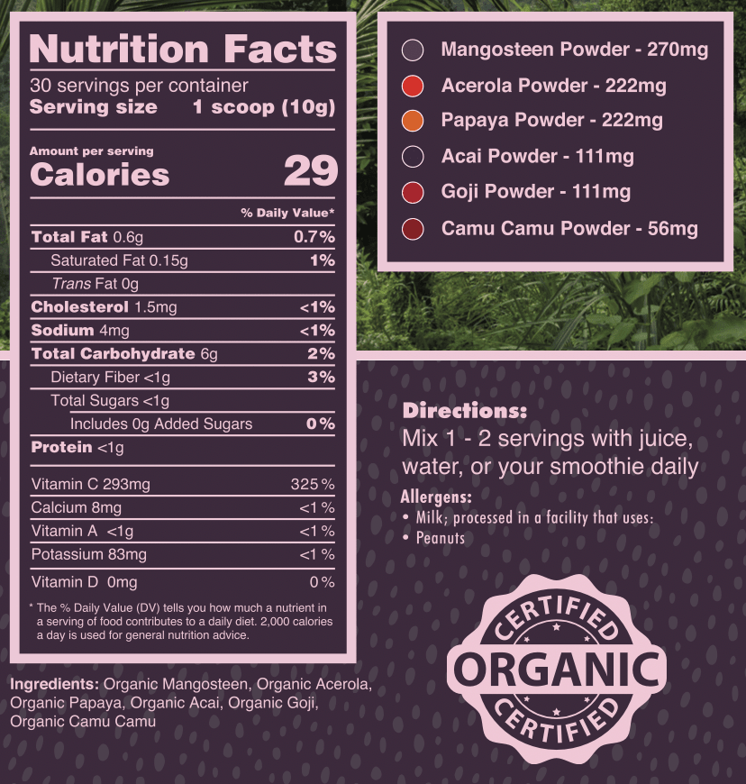 Organic Greens Micronutrient Powder